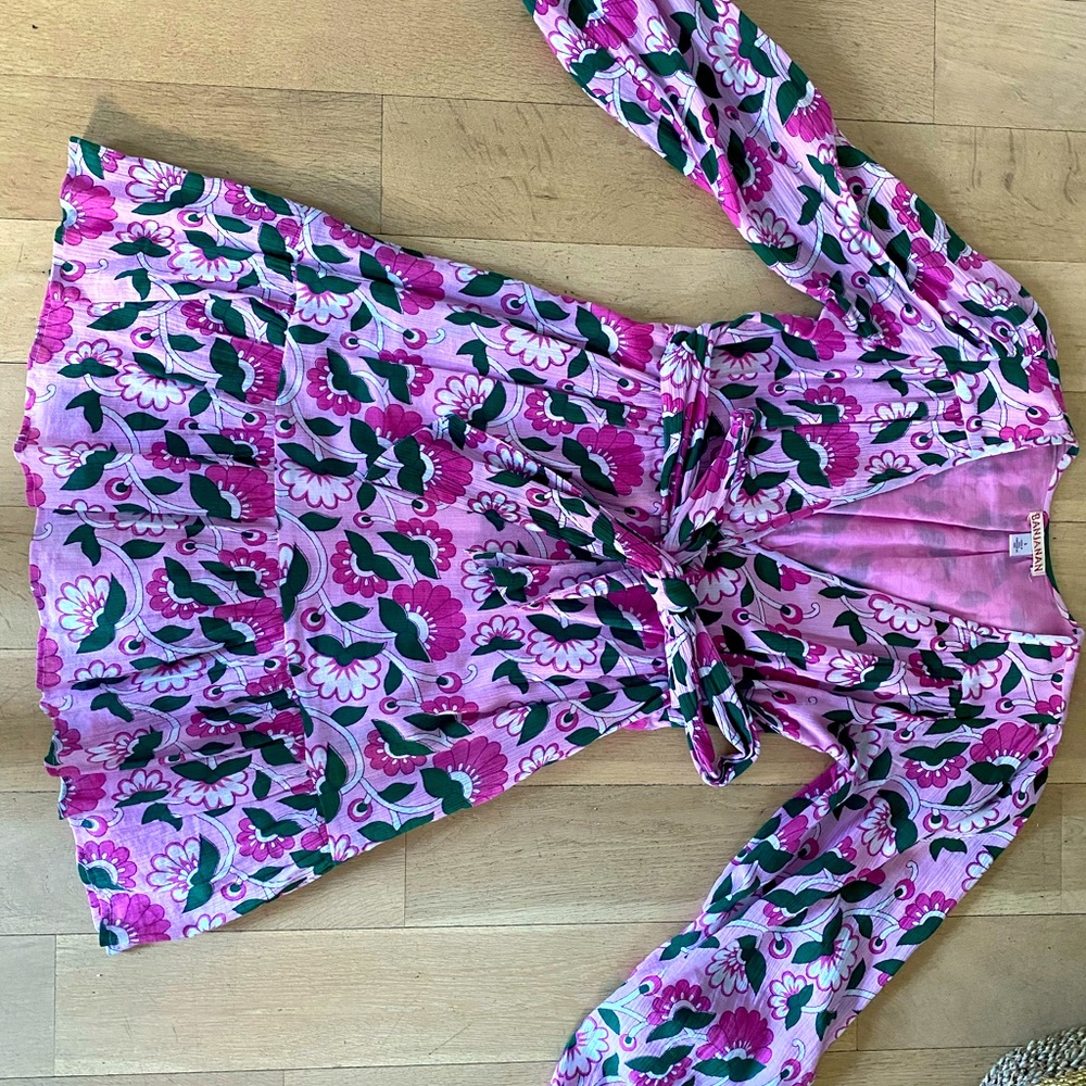 Banjanan cotton printed mini dress